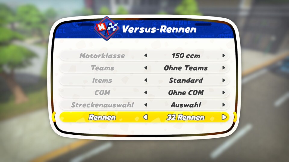 Wir empfehlen euch diese Einstellungen. Wichtig ist am Ende aber nur, dass ihr die Items auf Standard habt und ohne COM fahrt.