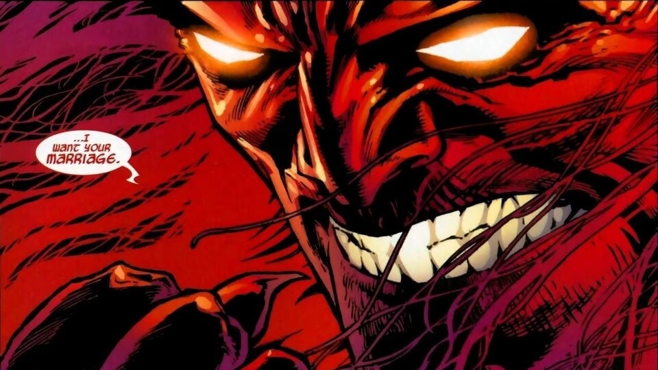 In „No More Day“ verkaufte Spider-Man seine Ehe mit Mary-Jane an den Teufel, um Tante Mays Leben zu retten. Bildquelle: Marvel Comics