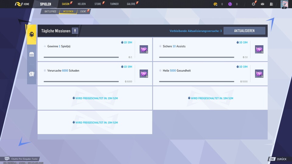 Falls ihr euch wundert, warum ihr keine Ingame-Währung verdient, habt ihr wahrscheinlich nicht die passenden Missionen absolviert.