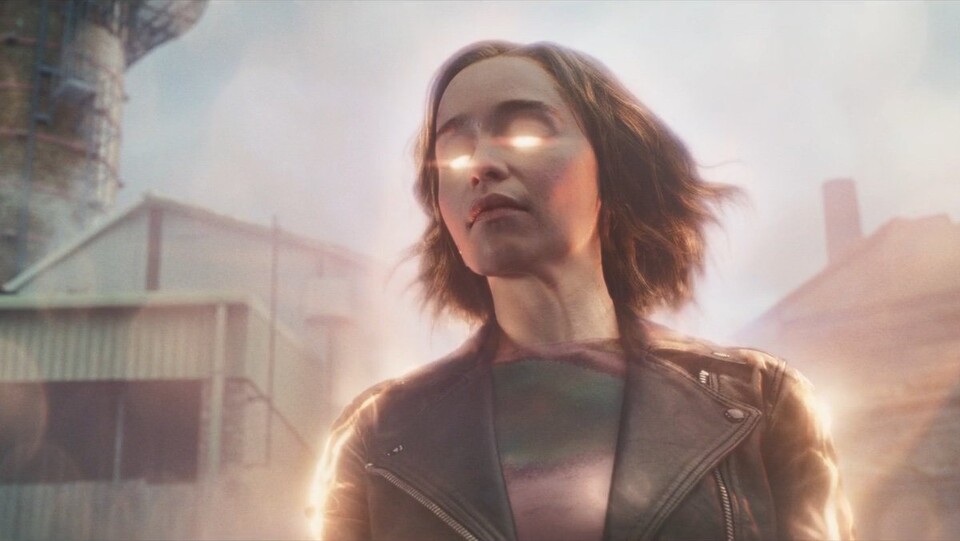 Giah (Emilia Clarke) ist jetzt offensichtlich mächtiger als Captain Marvel. Denn sie verfügt nicht nur über ihre eigenen Kräfte, sondern auch viele mehr. Bildquelle: DisneyMarvel Studios