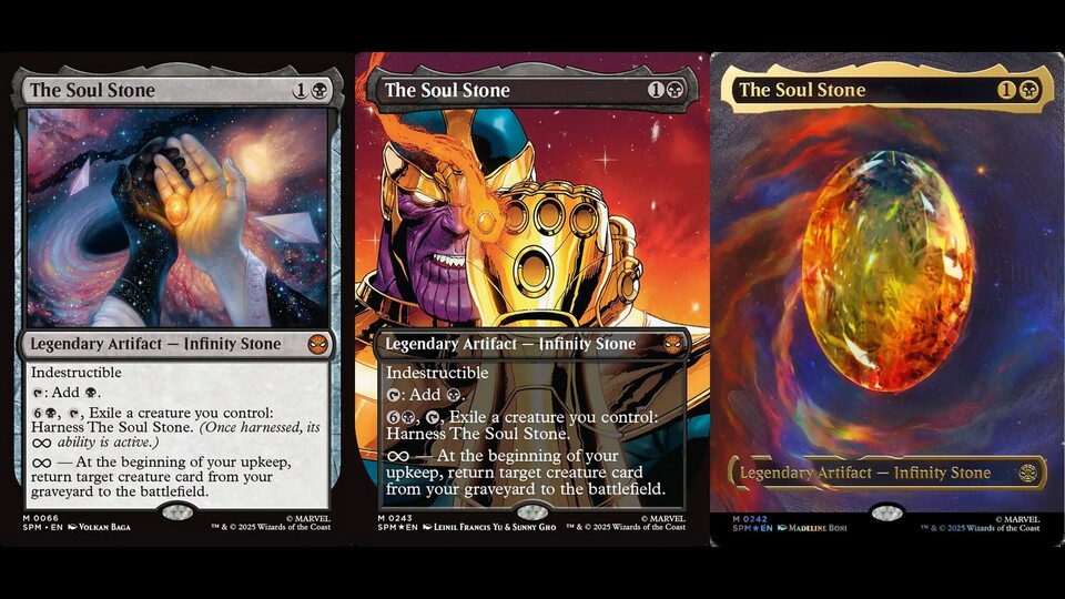 Den Soul Stone gibts mit drei verschiedenen Artworks, wovon die Full-Art-Version vermutlich die teuerste werden dürfte.