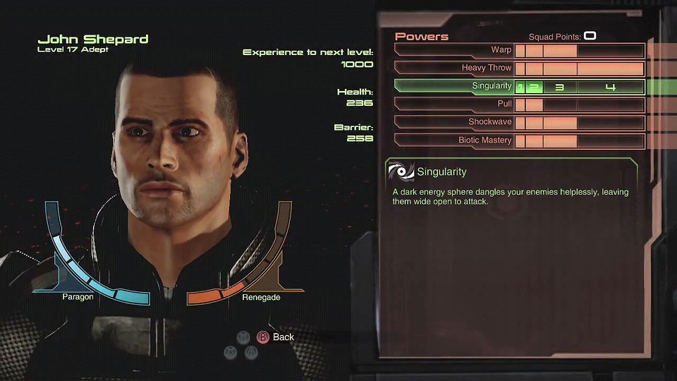 Der Talentbaum hat sich im Vergleich zu Mass Effect nur wenig verändert.