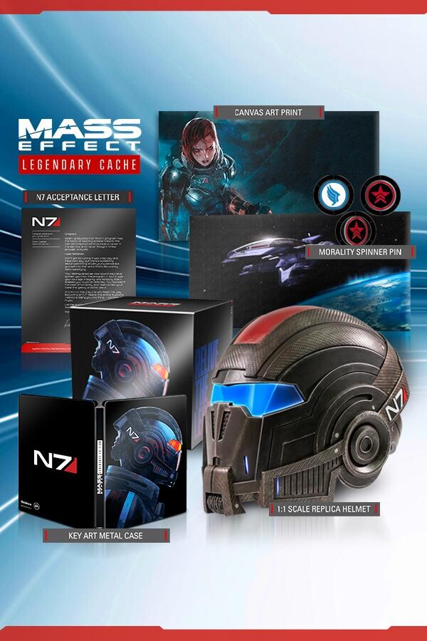 So sieht der Inhalt des Legendary Cache für Mass Effect: Legendary Edition aus.
