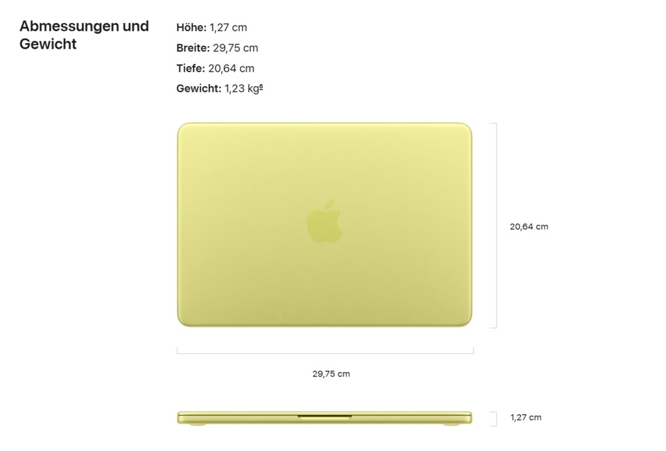 Die Abmessungen des neuen Neo fallen erwartungsgemäß kompakt aus. (Quelle: Apple)