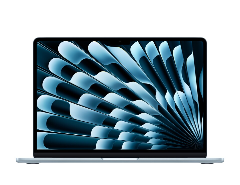 Das MacBook kommt in der neusten Version mit M4-CPU und in Himmelblau. (Quelle: Apple)