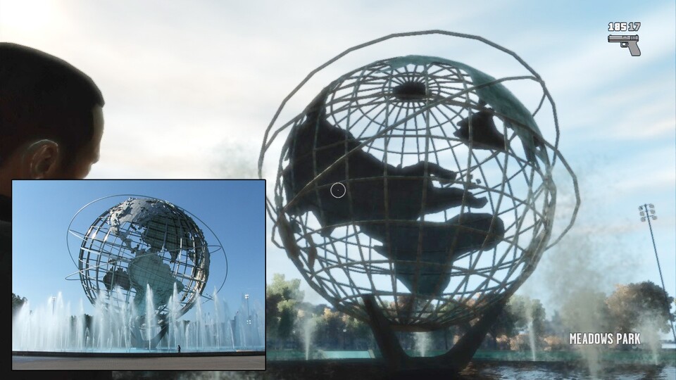 Der Monoglobe ist eine erstaunlich genaue Rekonstriktion der echten Unisphere. Wenn Sie mal vom Gangster-Dasein genug haben, können Sie hier sehr gut ausspannen.