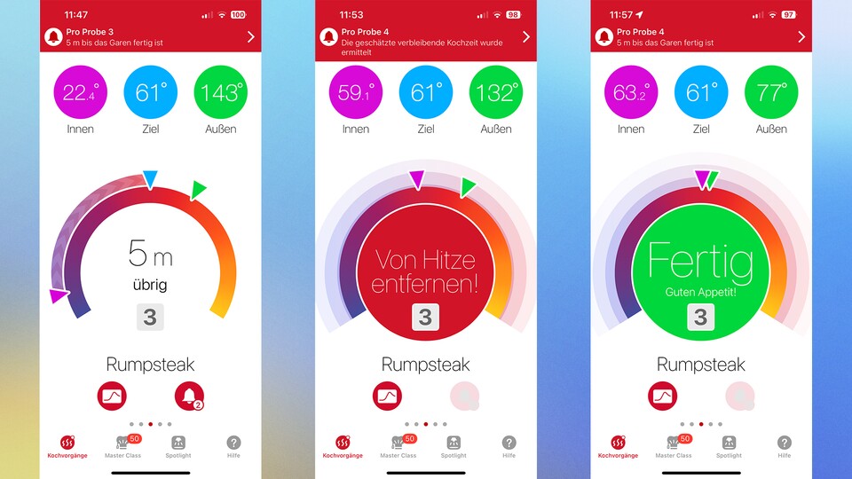 Den perfekten Garpunkt habe ich bei diesem Versuch knapp verpasst - zwei Grad Celsius sind für mich aber vertretbar. (Bild: GameStar Tech)