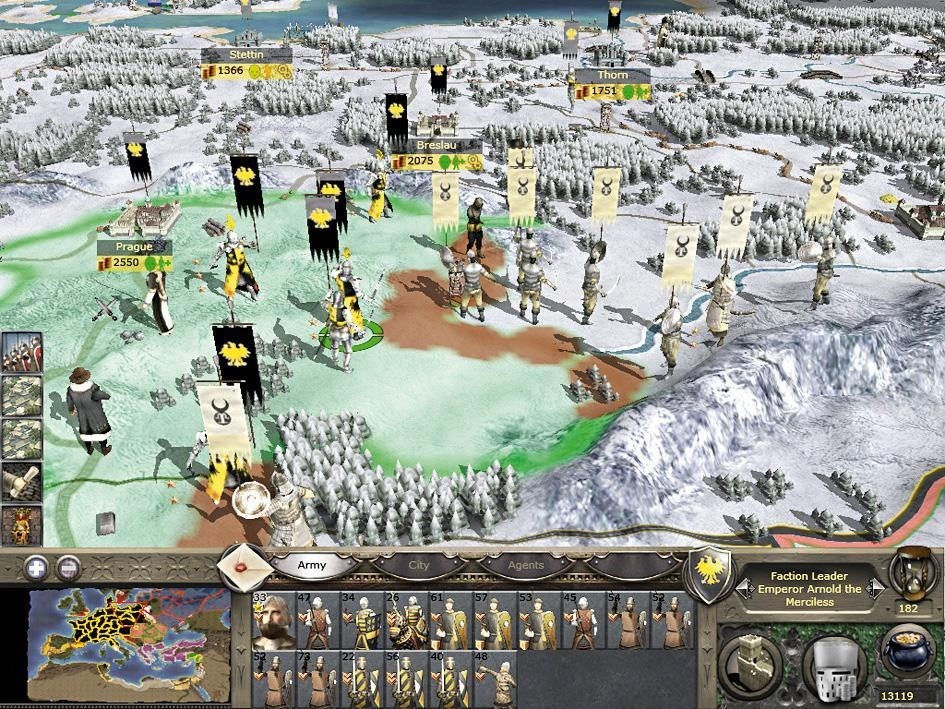 Die Mongolen attackieren Europa. Im Winter bewegen sich Heere langsamer.