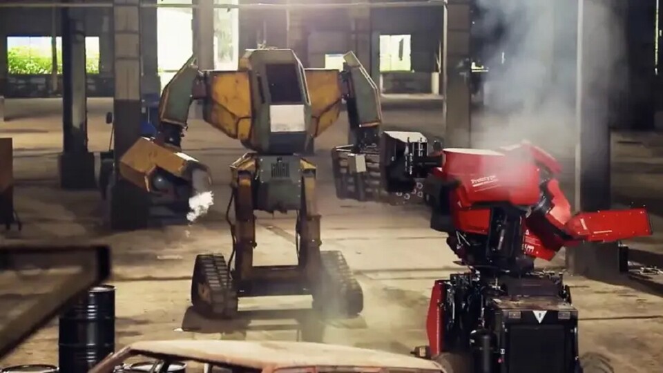 Der erste Riesenroboterkampf der Geschichte endete nach wenigen Sekunden (Bild: Megabots)