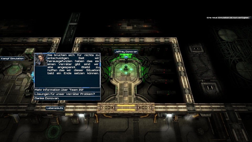 Zwischen den Missionen finden wir uns wie in Starcraft 2 auf unserem zentralen Raumschiff, um Gespräche mit Story-Charakteren zu führen. Dabei haben wir sogar unterschiedliche Antwortoptionen, völlig unterschiedliche Richtungen nimmt das Spiel deswegen aber nicht.