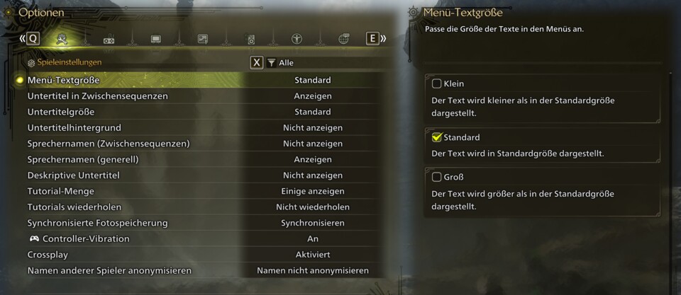 Die Presets haben wir nur beim ersten Start des Spiels gesehen, dafür könnt ihr mit einzelnen Optionen euer Traum-HUD zusammenschustern - oder mindestens sehr nah herankommen.