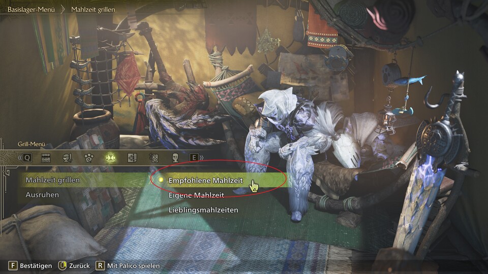 Benutzt die Option »Empfohlene Mahlzeit«, wenn ihr nicht wisst, was ihr als nächstes kochen wollt.