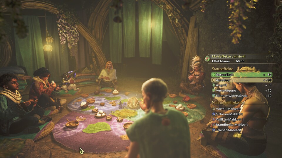 Wir empfehlen nach einem Festmahl, sofort schwierige Quests anzugehen.