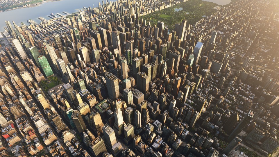 Städte sehen im Flight Simulator 2020 nur dann so realistisch aus, wenn ihr die Daten aus der Cloud heruntergeladen habt oder mit dem Internet verbunden seid.