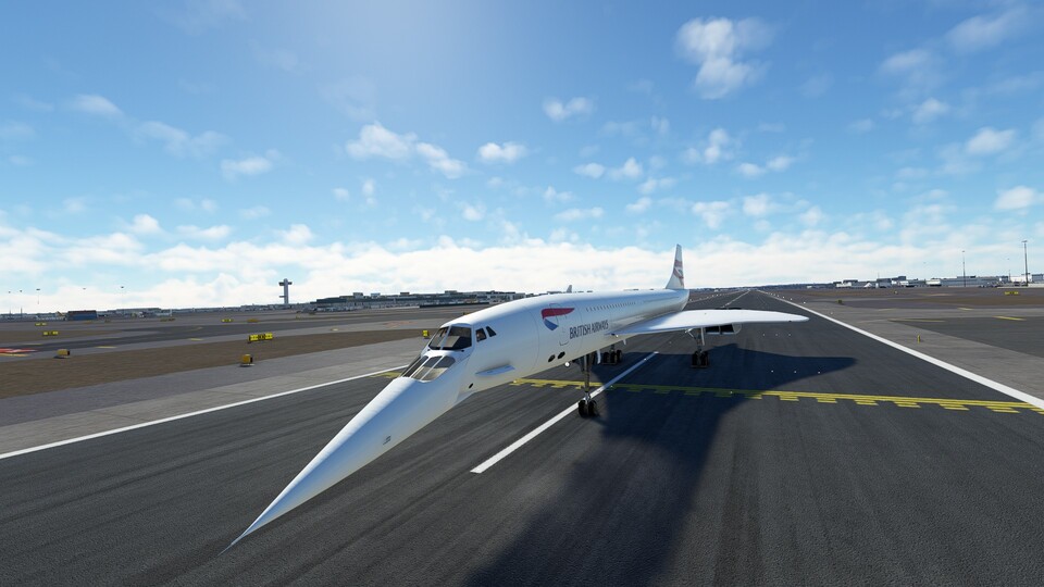 Die Concorde im Microsoft Flight Simulator.