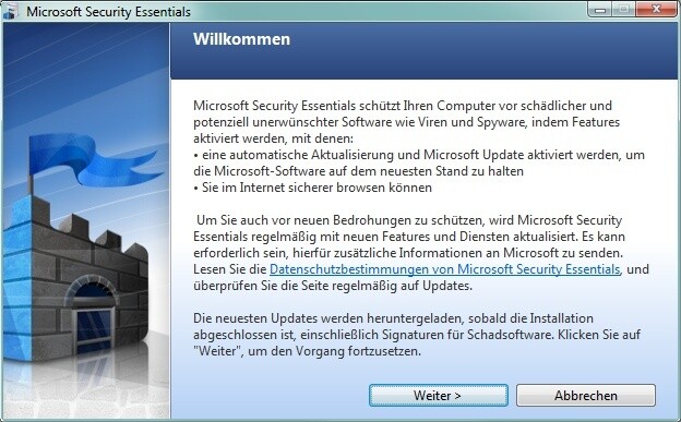 Microsoft Security Essentials erfreut sich bei Windows-7-Nutzern anhaltender Beliebtheit.