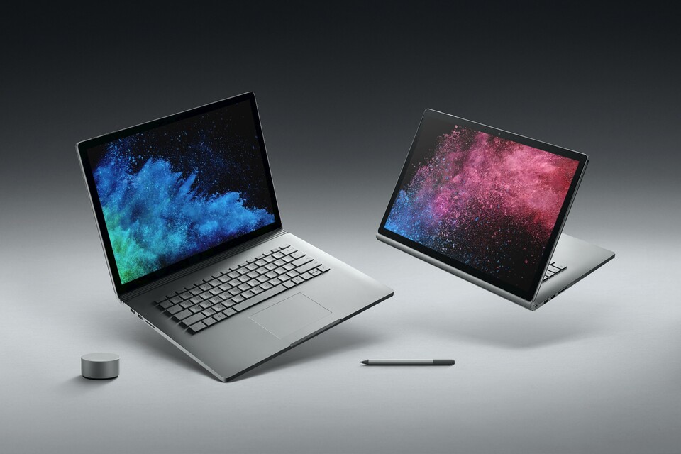 Das Microsoft Surface Book 2 erscheint erst im November. (Bilduelle: Microsoft)