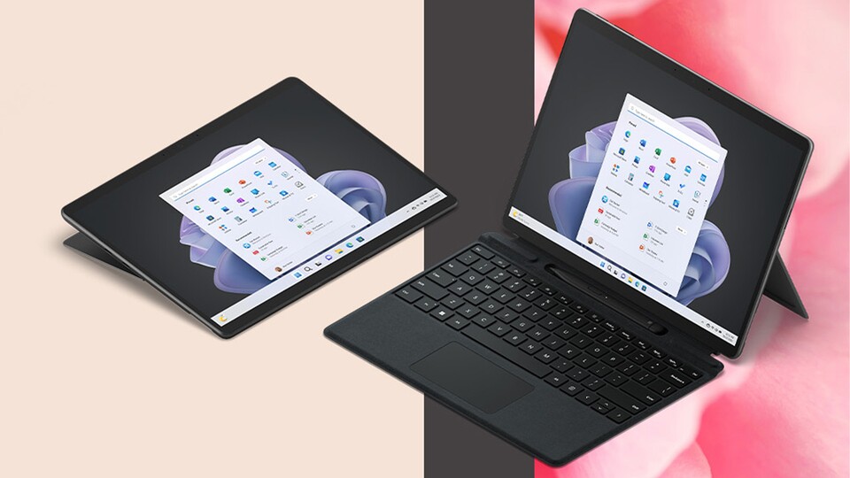 Das Microsoft Surface Pro 9 lässt sich im Handumdrehen vom Tablet in einen Laptop verwandeln und umgekehrt!