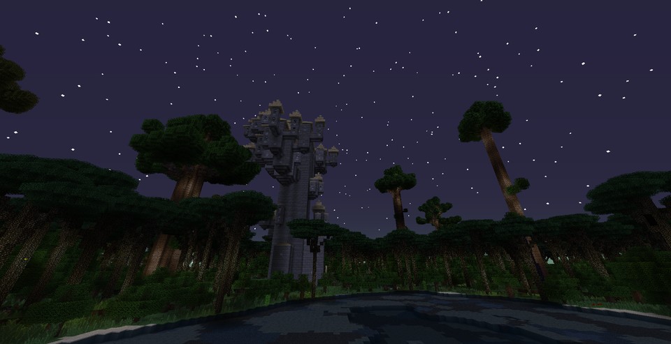 Im Wald des Zwielichts gibt es neben dunklen Dungeons auch mysteriöse Orte wie diesen ungewöhnlichen Turm.