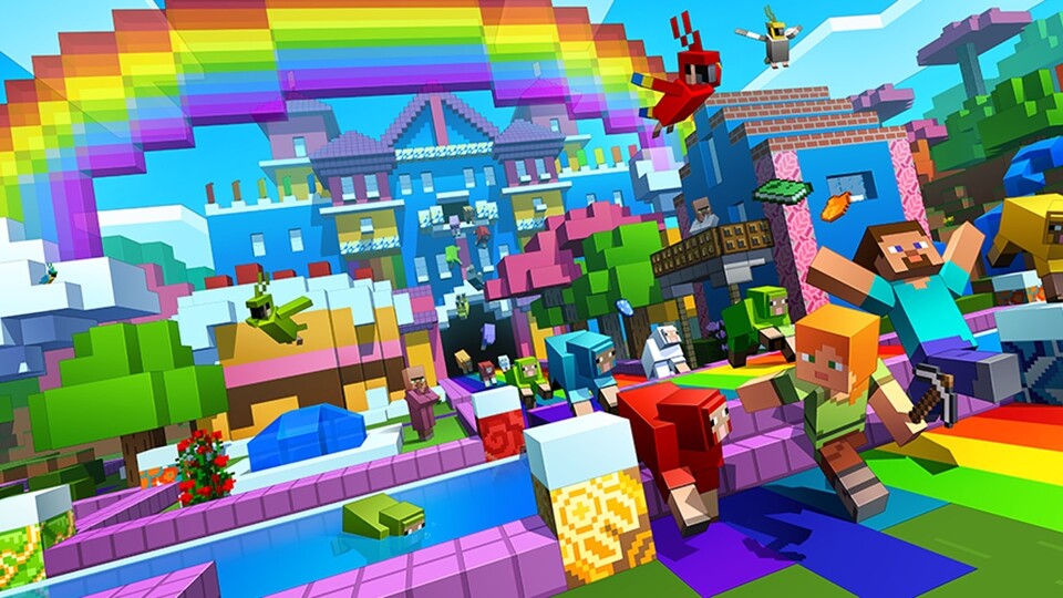 Minecraft wird noch bunter. Die PC-Version 1.12 ist ab sofort verfügbar und bringt zahlreiche neue Farboptionen ins Spiel.