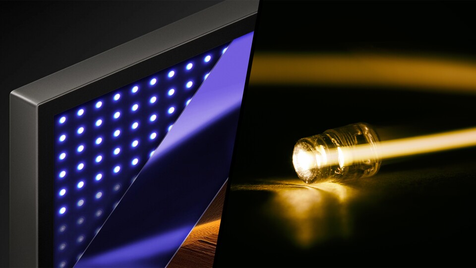 Wenige LEDs gegen viele: Doch was ist besser? (Bild: Sony, adobe.stock.com - Feng Yu)