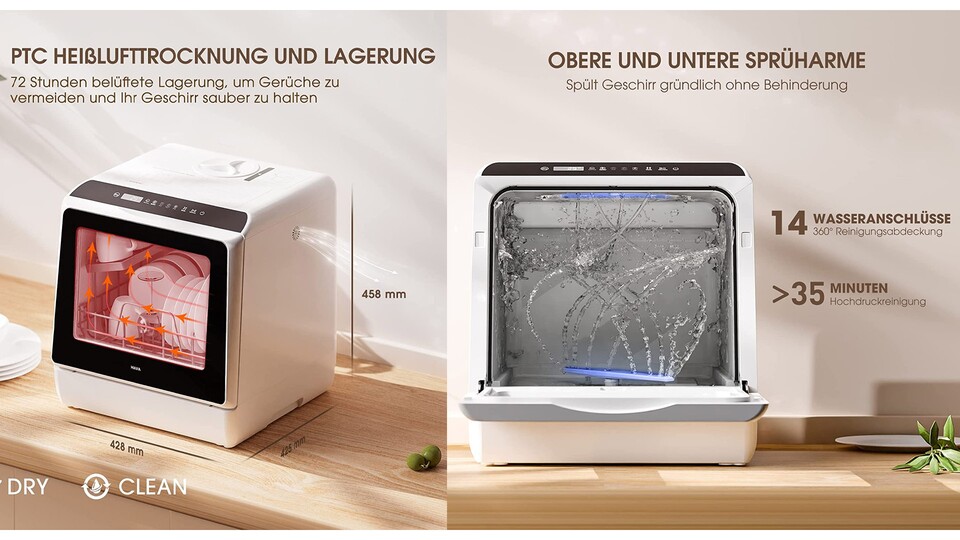 Hygienische Reinigung und Wasserersparnis: Obwohl sie klein ist, kann sie mit den Großen mithalten.