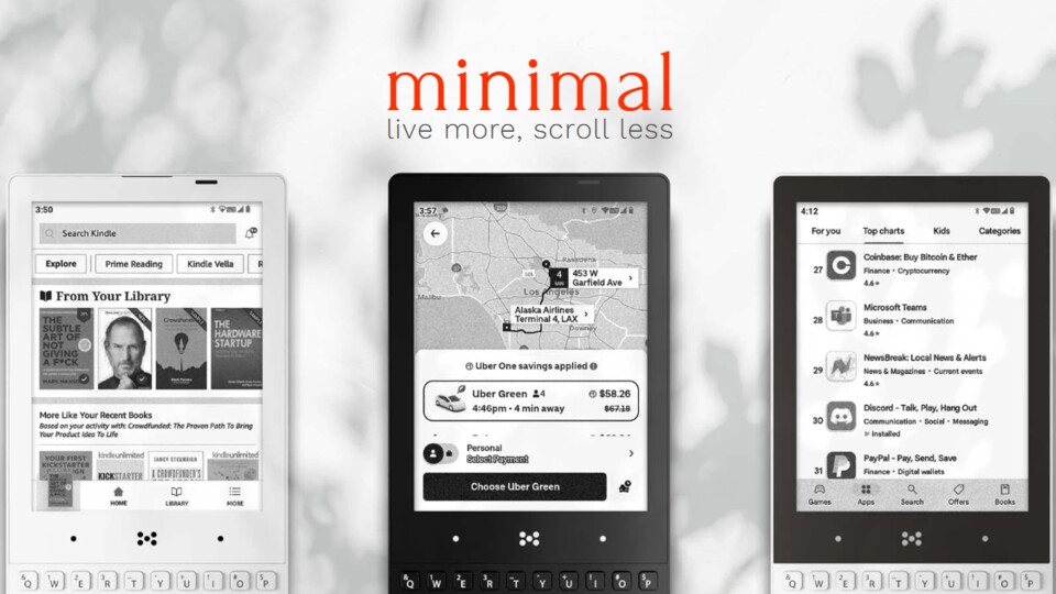Das Minimal Phone lädt zum bewussten Umgang mit dem Smartphone ein. (Bildquelle: minimal Company)
