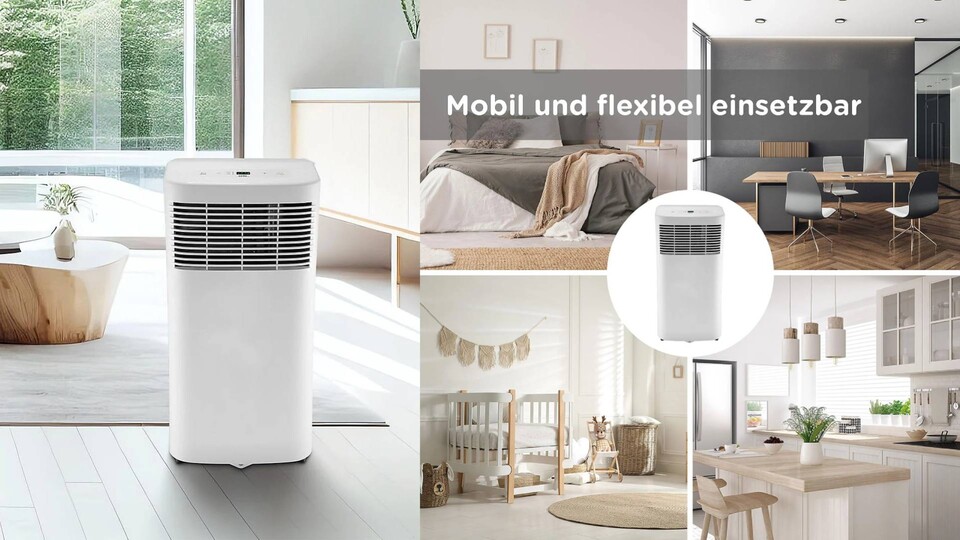 Das mobile Klimagerät von der Eigenmarke bei MediaMarkt ist ein Preis-Leistungs-Tipp für mittelgroße Räume. Wichtig: Der Abluftschlauch!