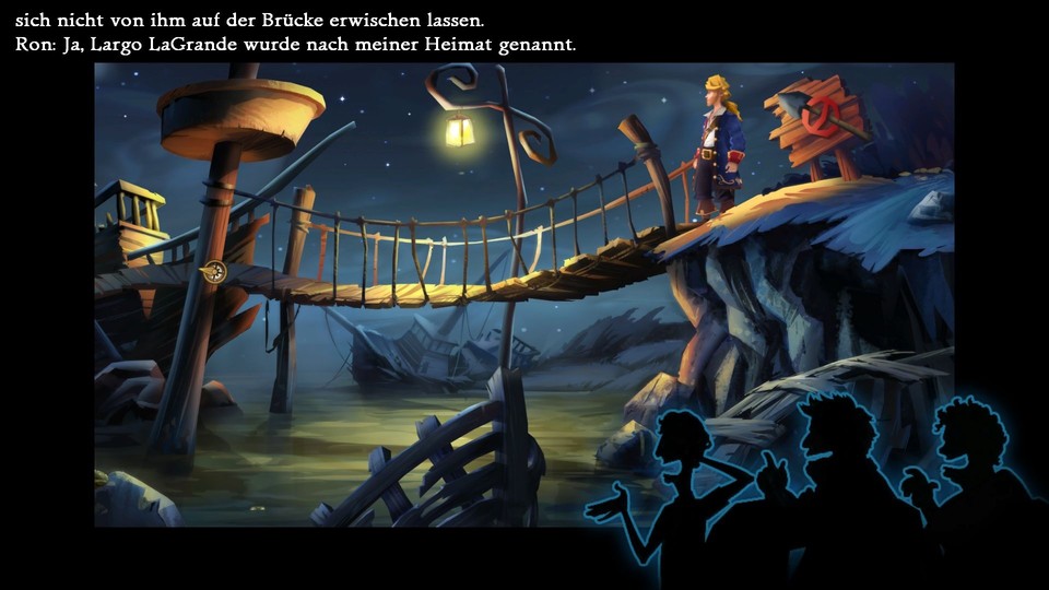 An nahezu jeder Stelle im Spiel lassen sich hochinteressante Audio-Kommentare, u.a. von Monkey Island-Schöpfer Ron Gilbert höchstpersönlich, dazu schalten.