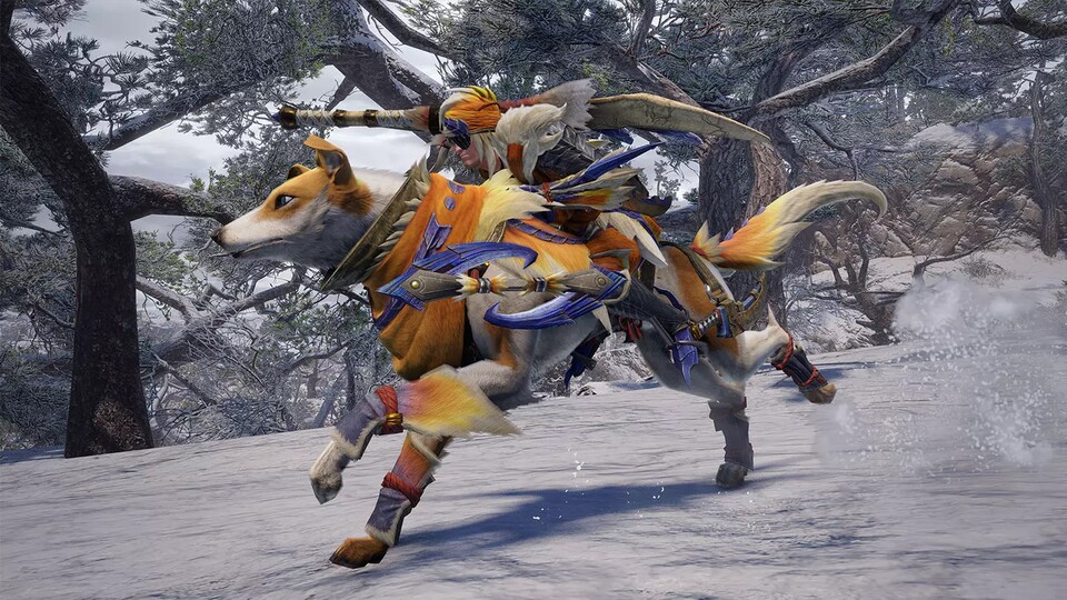 In Monster Hunter Rise habt ihr nicht nur wie gewohnt euren Palico dabei, ihr habt sogar einen Hund, der euch auf euren Abenteuern begleitet!