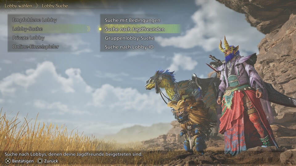 Direkt im Hauptmenü könnt ihr einer Multiplayer-Lobby beitreten.