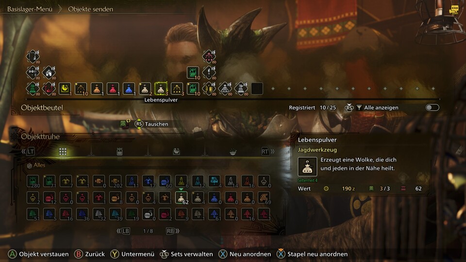 Im Multiplayer verteilt ihr mittels Pulver und Staub Buffs und Heilung.