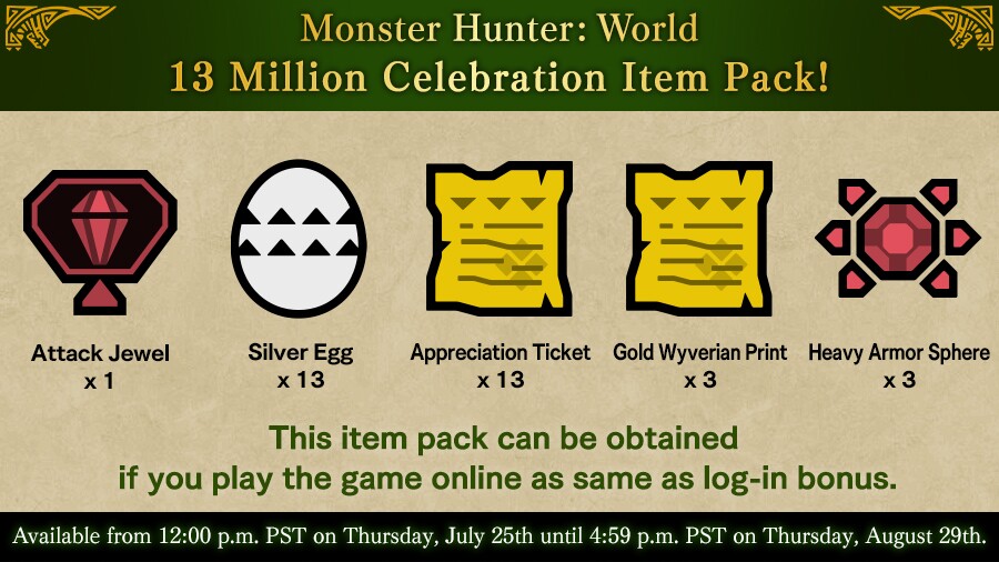 Diese Geschenke gibt es bald in Monster Hunter World.