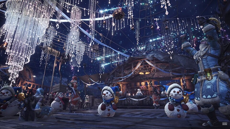 Auch in Monster Hunter World ist dank des Wintersternfestes frostige Kälte ausgebrochen.