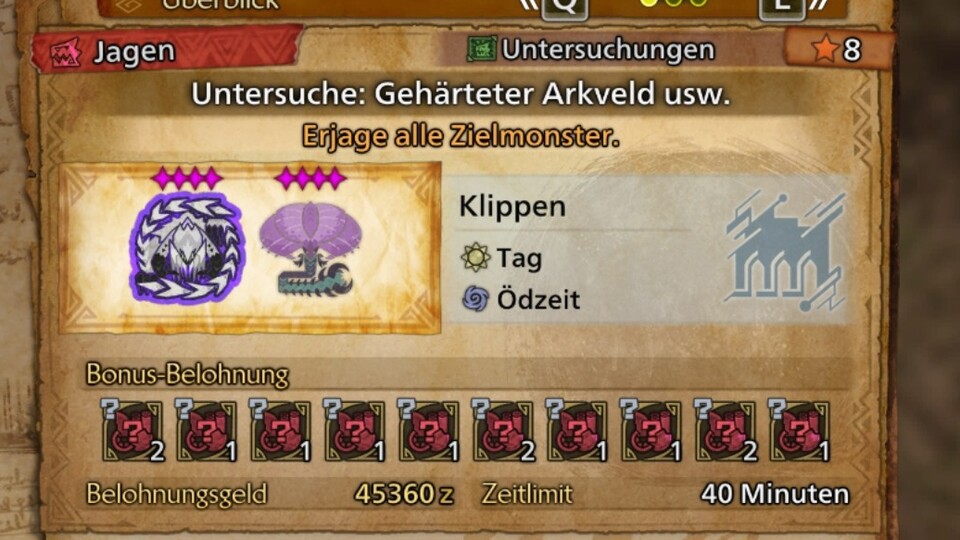 Ein gutes Beispiel für eine lohnenswerte Jagd: Hier bekommt ihr haufenweise Artian-Materialien für die stärksten Waffen im Spiel.