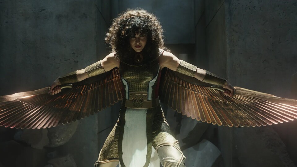 Wurde in Moon Knight zur Marvel-Heldin Scarlet Scarab: Die ägyptische Schauspielerin May Calamawy. Bildquelle: DisneyMarvel Studios