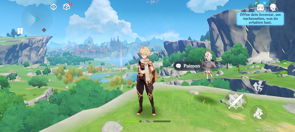 Die schwache Leistung sieht beim Edge etwa bei Genshin Impact. Hier gibt es beim Schatten der Spielfigur keinerlei Details. (Bildquelle: GameStar Tech)