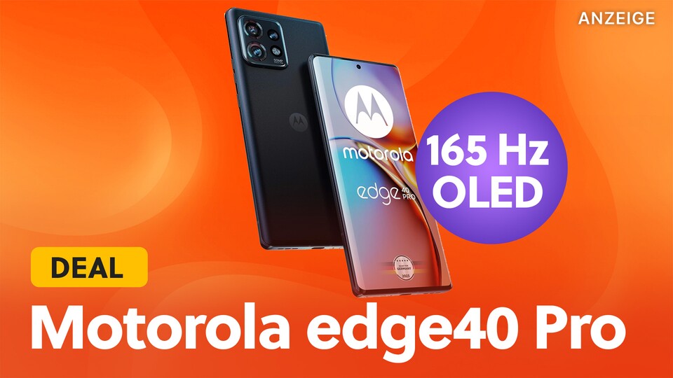 Bietet euch saustarke Gaming- und Multitasking-Performance: das Motorola edge40 Pro 5G-Smartphone!
