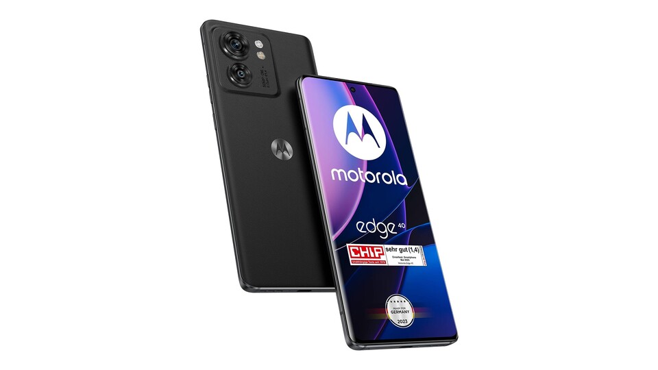 Hinsichtlich des Designs hat das Motorola edge40 mit seinem rahmenlosen Display deutlich mehr auf dem Kasten als die ähnlich bepreiste Konkurrenz.