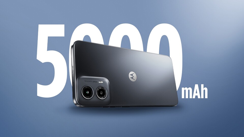 Mithilfe des ausdauernden 5.000 mAh-Akku des Motorola Moto G34 kommt ihr locker durch den Tag und vermutlich auch darüber hinaus!