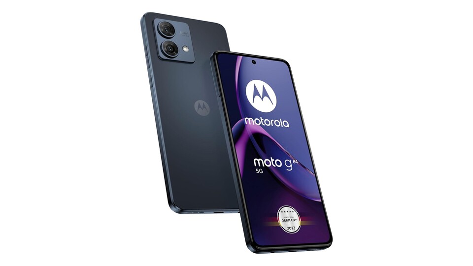 Trotz Dumpingpreis ein echter Hingucker: Das Motorola Moto G84 setzt auf ein ziemlich schickes Gehäuse!