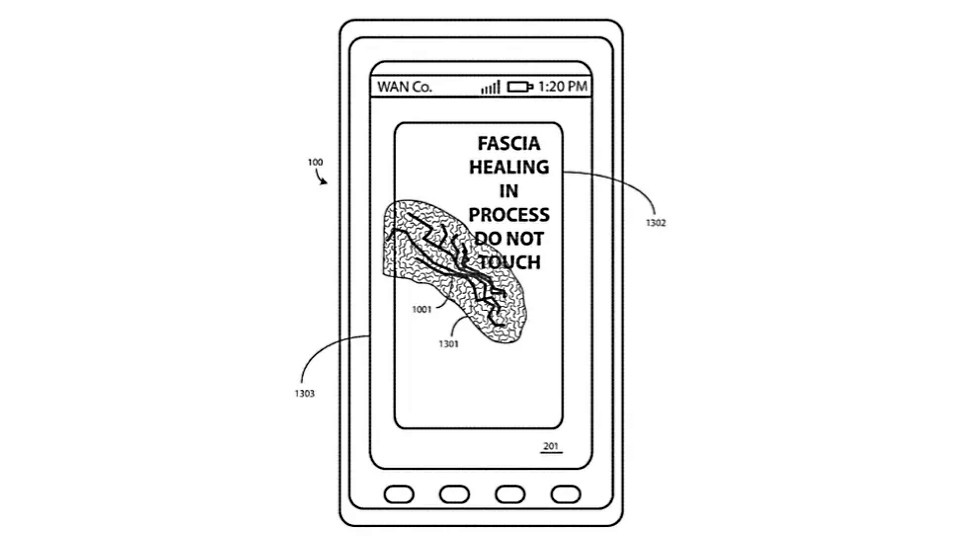 Motorola hat ein Patent auf ein selbstheilendes Display beantragt. (Bildquelle: USPTO)