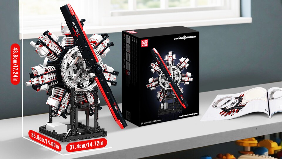 Das fertige Set ist knapp 44 cm hoch, 36 cm lang und 37 cm breit – ein ideales Ausstellungsstück für euer Regal.