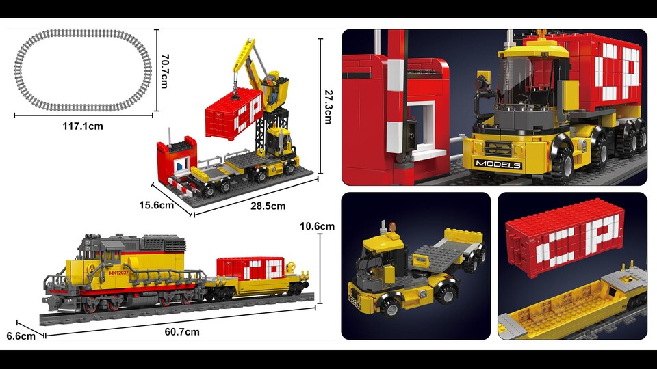 Zug einfahren lassen, Wagon mit dem Kran auf den LKW laden und beide Gefährte ihrer Wege ziehen lassen - Spielspaß muss nicht teuer sein.