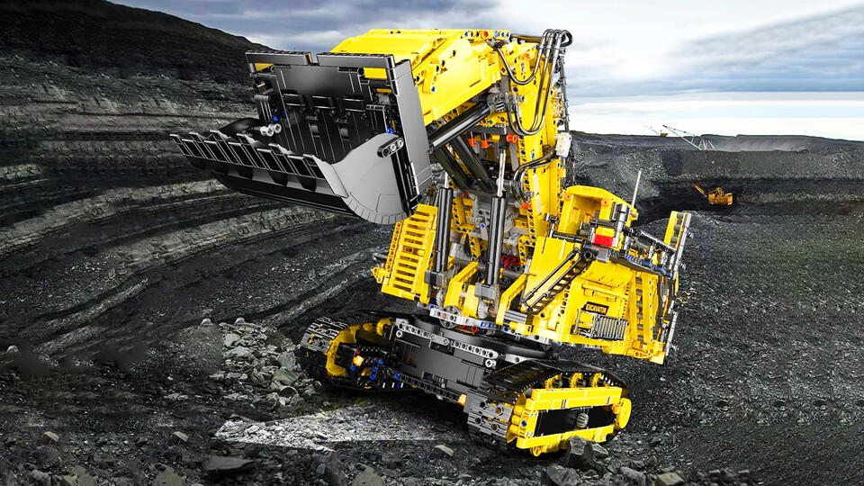 Das sechs Kilogramm schwere Modell des Minenbaggers kann sogar aus eigener Kraft Anhöhen erklimmen.