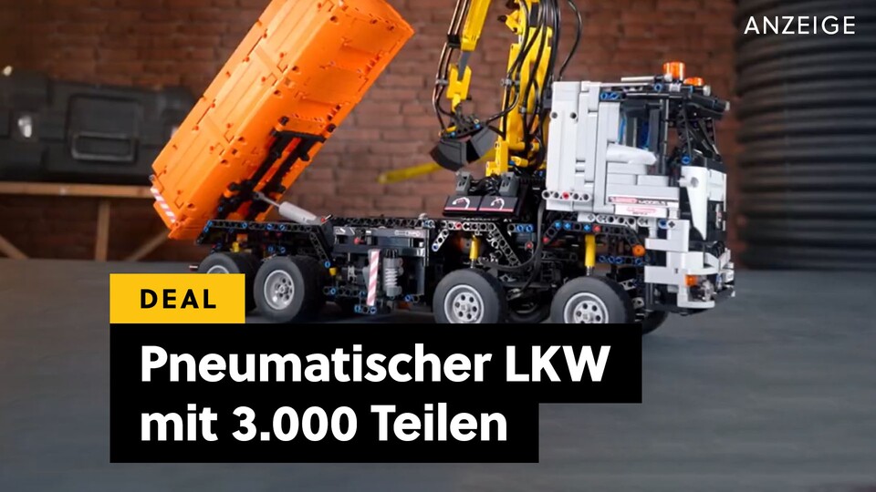Das Mould King Set 19007 ähnelt dem Mercedes-Benz Arocs von damals, kostet aber nur einen Bruchteil auf Amazon.