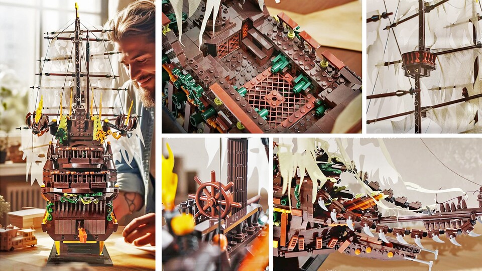 Vom Heck bis zum Bug und von Rumpf bis zum Krähennest ist das Schiff mit Details vollgepackt.