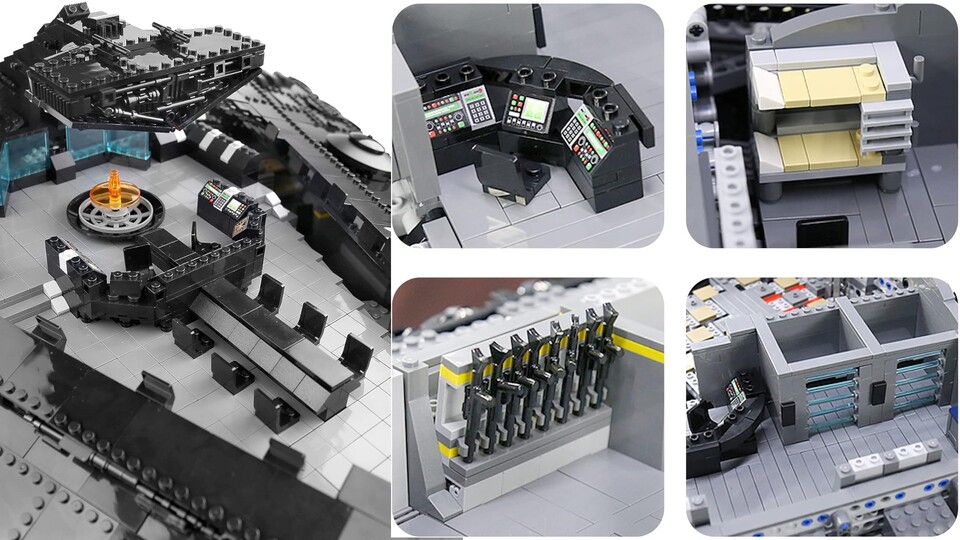 Sogar das Interieur ist teilweise ausgebaut: So einen Detailgrad vermisst man häufig bei originalen LEGO-Sets.