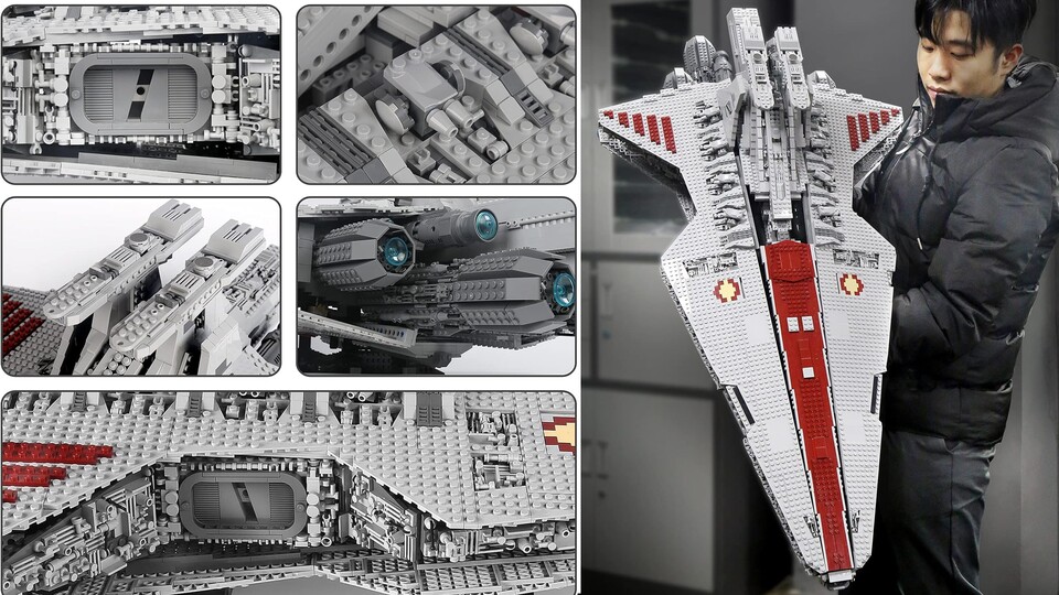 The venator star destroyer from Moulder King is a real exhibit with almost 7,000 parts - the assembly is tricky, but it's worth it!