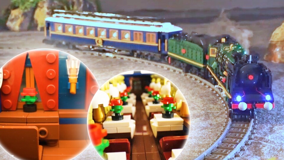 Fröhlich leuchtend und dampfend tuckert der Orient-Express durch euer Wohnzimmer. Aber auch eine schöne Innenausstattung ist dabei!